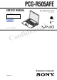 Sony VAIO PCG-R505AFE Service Manual
