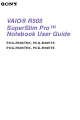 Sony PCG-R505TE Primary User Manual