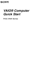 Sony VAIO PCG-V505 Series Quick Start Manual