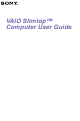 Sony VAIO VAIO Slimtop Computer User Manual