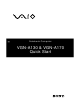 Sony VAIO VGN-A130 Quick Start Manual