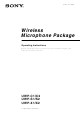 Sony UWP-C1/C2 Operating Instructions Manual