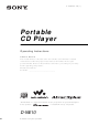 Sony Atrac3/MP3 CD Walkman D-NE10 Operating Instructions Manual