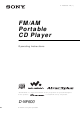 Sony Atrac3/MP3 CD Walkman D-NF600 Operating Instructions Manual