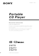 Sony CD Walkman D-EJ711 Manual De Instrucciones