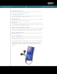 Sony E SERIES WALKMAN PLAYER NWZ-E354BLUE Specification Sheet