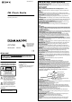 Sony Dream Machine ICF-C201 Operating Instructions
