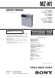 Sony Net MD Walkman MZ-N1 Service Manual