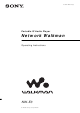 Sony Walkman NW-E3 Operating Instructions Manual