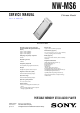Sony Walkman NW-MS6 Service Manual