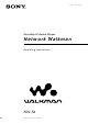 Sony Walkman NW-S4 Operating Instructions Manual