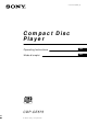 Sony CDP-CE575 Operating Instructions  (primary manual) Operating Instructions Manual