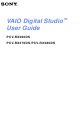 Sony VAIO Digital Studio PCV-RX270DS, PCV-RX260DS, PCV-RX280DS User Manual