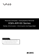 Sony VGN-AR100 Safety Information Manual