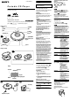 Sony Walkman D-EJ120 Operating Instructions