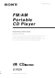 Sony CD Walkman D-F525 Operating Instructions Manual