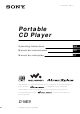 Sony Walkman D-NE9 Operating Instructions Manual