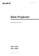 Sony VPL-CX21 Operating Instructions Manual