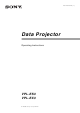 Sony VPL-ES3 Operating Instructions Manual