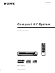 Sony DAV-S300 Operating Instructions Manual
