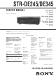 Sony STR-DE245/DE345 Service Manual