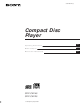 Sony CDP-CX220 Operating Instructions Manual