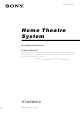 Sony HT-DDW670 Operating Instructions (HT-DDW670) Operating Instructions Manual