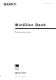 Sony MDS-PC3 M-crew Operating Instructions Manual