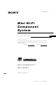 Sony MHC-GX8000/RG77 Operating Instructions Manual