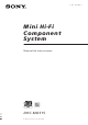 Sony MINI HI-FI DHC-MD515 Manual De Instrucciones