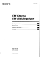 Sony STR-435 Operating Instructions Manual