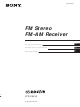 Sony STR-DE435 Operating Instructions (Receiver Component) Operating Instructions Manual
