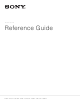 Sony NSX-32GT1 Reference Guide (PDF) Reference Manual