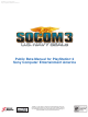 Sony SOCOM 3 Manual