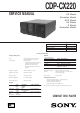 Sony CDP-CX220 Service Manual