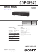 Sony CDP-XE570 Service Manual