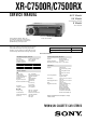 Sony XR-C7500RX Service Manual