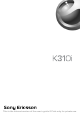 Sony Ericsson K310i User Manual