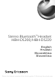 Sony Ericsson HBH-DS200 User Manual