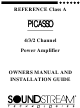 Soundstream PICASSO Stereo Amplifier Owners And Installation Manual