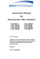 Speco VM-1201W Instruction Manual