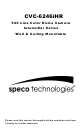 Speco CVC-6246IHR Owner's Manual