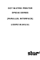 Star Micronics DP8340 User Manual