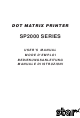 Star Micronics SP2000 User Manual