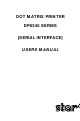 Star Micronics Star DP8340 User Manual