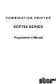 Star Micronics Star SCP700 Series Programmer's Manual