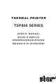 Star Micronics TSP800 Series User Manual