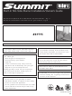 Summit 89795 Installation  & Owners Manual