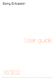 Sony Ericsson W302 User Manual