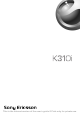Sony Ericsson K310I User Manual